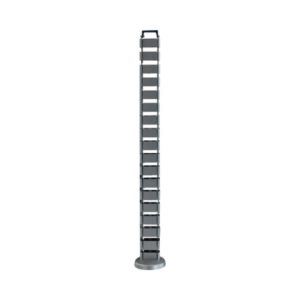 Organizador de cables vertical articulado, ideal para llevar los cables del piso a mesa o a la cubierta del escritorio de manera segura