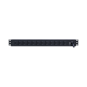 PDU Básico Para Distribución de Energía, Con 12 Tomas NEMA 5-15R Traseras y 2 Tomas 5-15R Frontales, 1UR, 15 Amp, 120 Vca