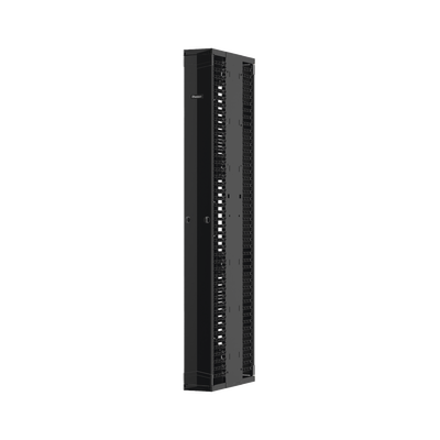 PE2VD12 p Organizador Vertical PatchRunner™ Mejorado, Doble (Frontal y Posterior), Para Rack Abierto de 45 Unidades, 12in de Ancho, Color Negro Organizador Vertical PatchRunner™ Mejorado, Doble (Frontal y Posterior), Para Rack Abierto de 45 Unidades, 12in de Ancho, Color Negro