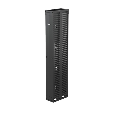 PR2VD10 p Organizador Vertical PatchRunner™, Doble (Frontal y Posterior), Para Rack Abierto de 45 Unidades, 10in de Ancho, Color Negro Organizador Vertical PatchRunner™, Doble (Frontal y Posterior), Para Rack Abierto de 45 Unidades, 10in de Ancho, Color Negro