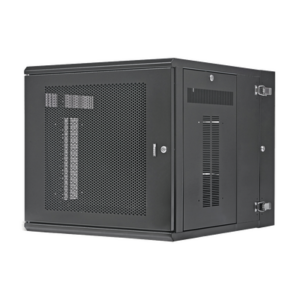 Gabinete PanZone de Montaje en Pared, de 19in, Puerta Perforada, 12 UR, 762mm de Profundidad, Color Negro