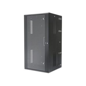 Gabinete PanZone de Montaje en Pared, de 19in, Puerta con Ventana de Seguridad, 26 UR, 635mm de Profundidad, Color Negro
