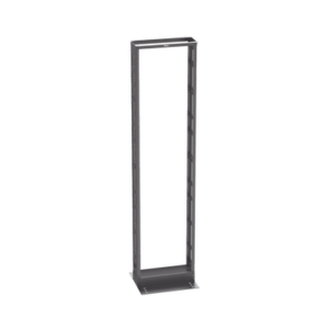 Rack de Dos Postes Estándar de 19 in, Rieles Numerados y Roscados #12-24, 6 in de Profundidad, Fabricado en Acero, 45 Unidades de Rack, Color Negro