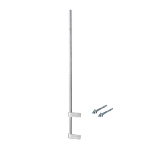 Mástil Liviano de Pared de 1.5 m (Diam. 1-1/4″) con Cejas de Fijación  Soldadas, ¡No se gira! Incluye Taquetes para instalación.