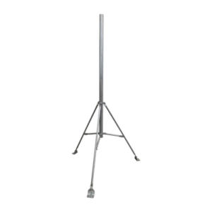 Mástil de 2″ x 1.5 metros con Tripie para Instalación en losa. Acero Galvanizado en Caliente.