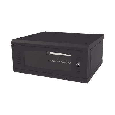 SR1904GFP p Gabinete de Montaje en Pared, Con Puerta de Cristal, Cuerpo Fijo con Rack, de 19in, 4UR, Color Negro Gabinete de Montaje en Pared, Con Puerta de Cristal, Cuerpo Fijo con Rack, de 19in, 4UR, Color Negro