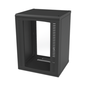 Gabinete para Montaje en Pared, Puerta de Cristal Templado, Cuerpo Fijo con Rack 19″ de 16 Unidades