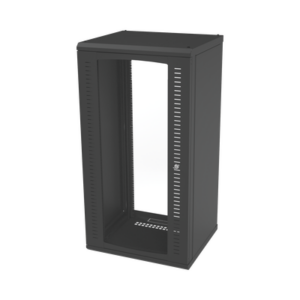 Gabinete para Montaje en Pared, Puerta de Cristal Templado, Cuerpo Fijo con Rack 19″ de 24 Unidades