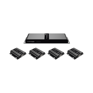 Kit Divisor y Extensor HDMI (Extender Splitter) / Divide 1 Fuente HDMI a 4 Pantallas / Extiende la señal HDMI hasta 120 m / Resolución 1080P @ 60 Hz / Cat 6/6a / Soporta IR / Baja Latencia / Uso24/7 / Alimente solo el Tx (PoC).