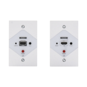 Kit Extensor HDMI en PLACAS DE PARED para distancias de 40 metros / Resolución 1080P @ 60 Hz / Cat 6/6A/ 7 / HDR/ Cero Latencia / Soporta Control Remoto / Placa de pared de 2.74 x 4.49” (tamaño estándar de EE.UU.).