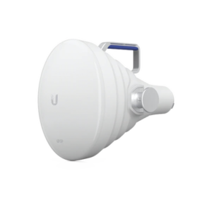 Antena Sectorial 30° tipo Horn para Multipunto, 19.5 dBi. Rango extendido 5.15 – 6.875 GHz. Alto aislamiento al ruido. Compatible solo con AF5XHD, RP5ACGEN2 y LTURocket