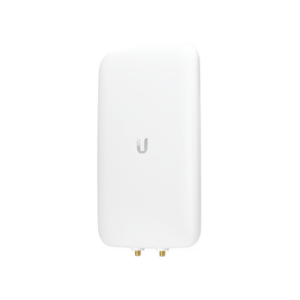 Antena sectorial simétrica UniFi, doble banda con apertura de 90° en 2.4 GHz (10 dBi) y 45° en 5 GHz (15dBi)