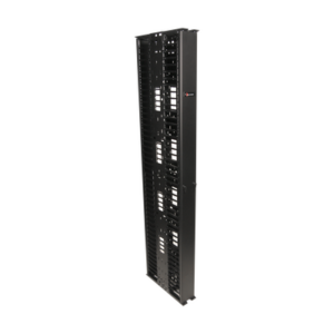 Organizador RouteIT Vertical Doble de 45UR,  Fabricado en Acero Laminado en Frío 16AWG, 6in (152mm) de Ancho
