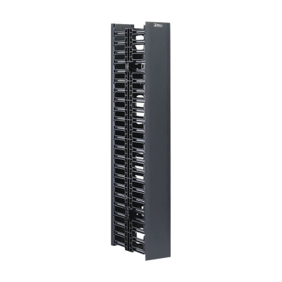WMPV45E p Organizador Vertical NetRunner, Doble (Frontal y Posterior), Para Rack Abierto de 45 Unidades, 4.9in de Ancho, Color Negro Organizador Vertical NetRunner, Doble (Frontal y Posterior), Para Rack Abierto de 45 Unidades, 4.9in de Ancho, Color Negro