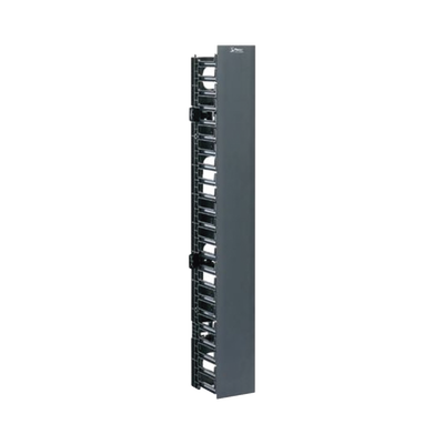 WMPVF45E p Organizador Vertical NetRunner, Sencillo (Solo Frontal), Para Rack Abierto de 45 Unidades, 4.9in de Ancho, Color Negro Organizador Vertical NetRunner, Sencillo (Solo Frontal), Para Rack Abierto de 45 Unidades, 4.9in de Ancho, Color Negro